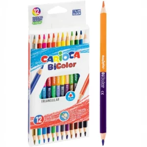 Crayons Triangulaires BiColor 12 Pcs CARIOCA