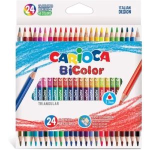Crayons Triangulaires BiColor 24 Pcs CARIOCA