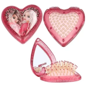 Brosse à cheveux pliante coeur TOPMODEL