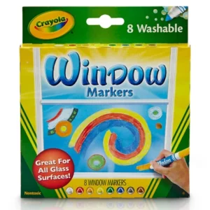 Lot de 8 marqueurs lavables pour fenêtre CRAYOLA