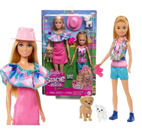 Poupée Barbie avec Petite Soeur Stacie