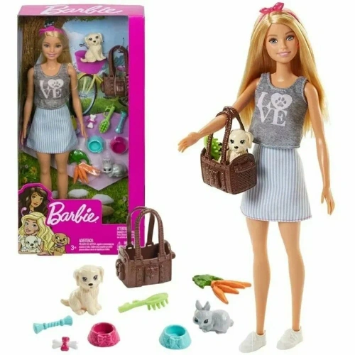 Poupée Barbie et les animaux mignons