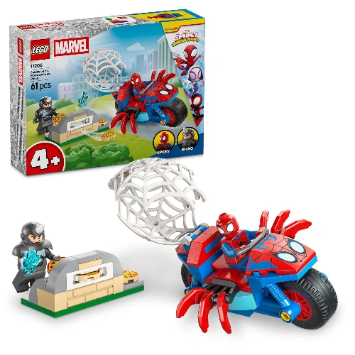 Spidey sur sa moto contre Rhino lego 11206
