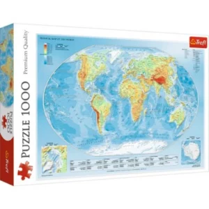 Puzzle 1000 pcs carte du monde TREFL