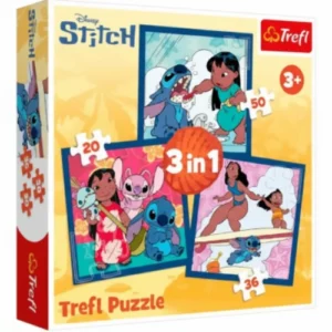 Puzzle 3 en 1 Stitch TREFL