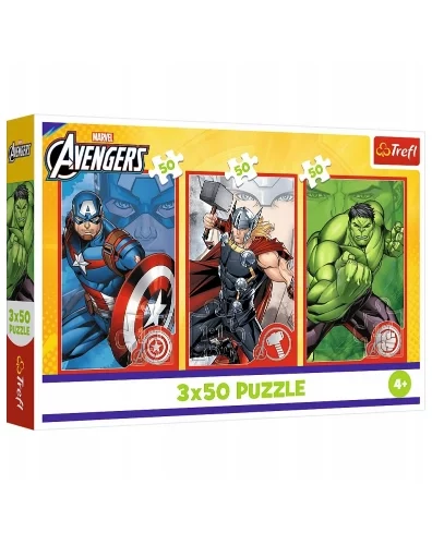 Puzzle 3x50 pcs Avengers TREFL