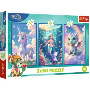 Puzzle 3x50 pcs colourful world TREFL
