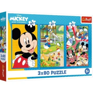 Puzzle 3x80 pcs Mickey et ses amis TREFL