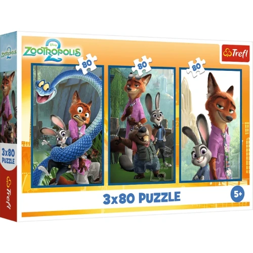 Puzzle 3x80 pcs Zootopia TREFL
