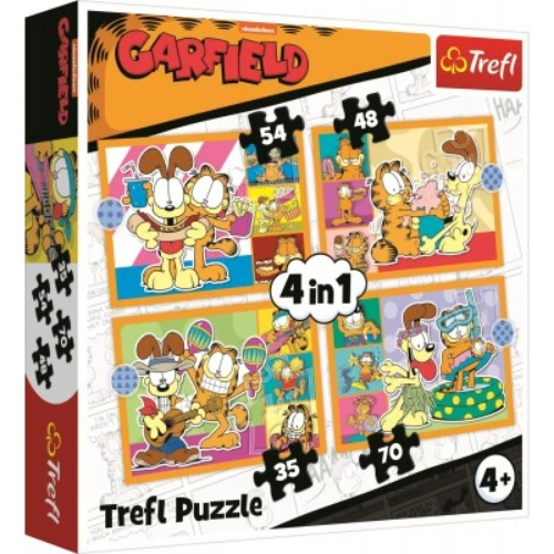 Puzzle 4 en 1 Garfields TREFL