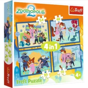 Puzzle 4 en 1 Zootropolis TREFL