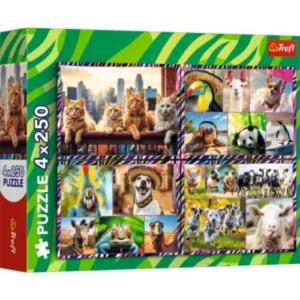 Puzzle 4x250 pcs Animaux TREFL