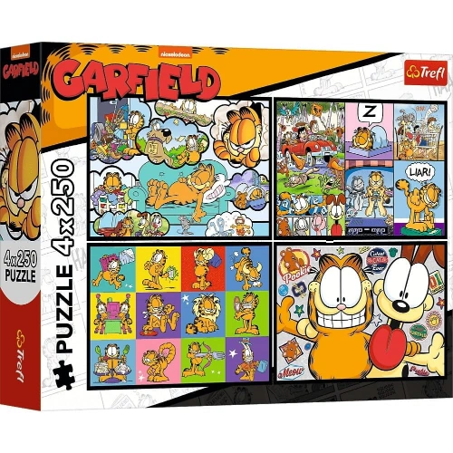Puzzle 4x250 pcs Garfield TREFL