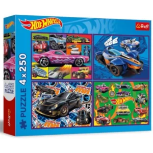 Puzzle 4x250 pcs Hot Wheels TREFL