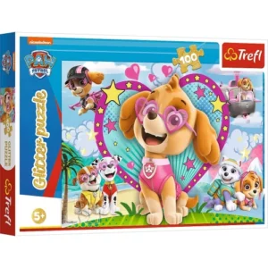 Puzzle Glitter Paw Patrol 100 pcs Trefl (2)