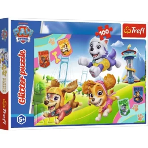Puzzle Glitter Paw Patrol 100 pcs Trefl