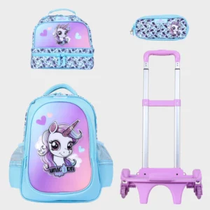Sac à dos avec chariot 3 pcs GLOSSY BIRD