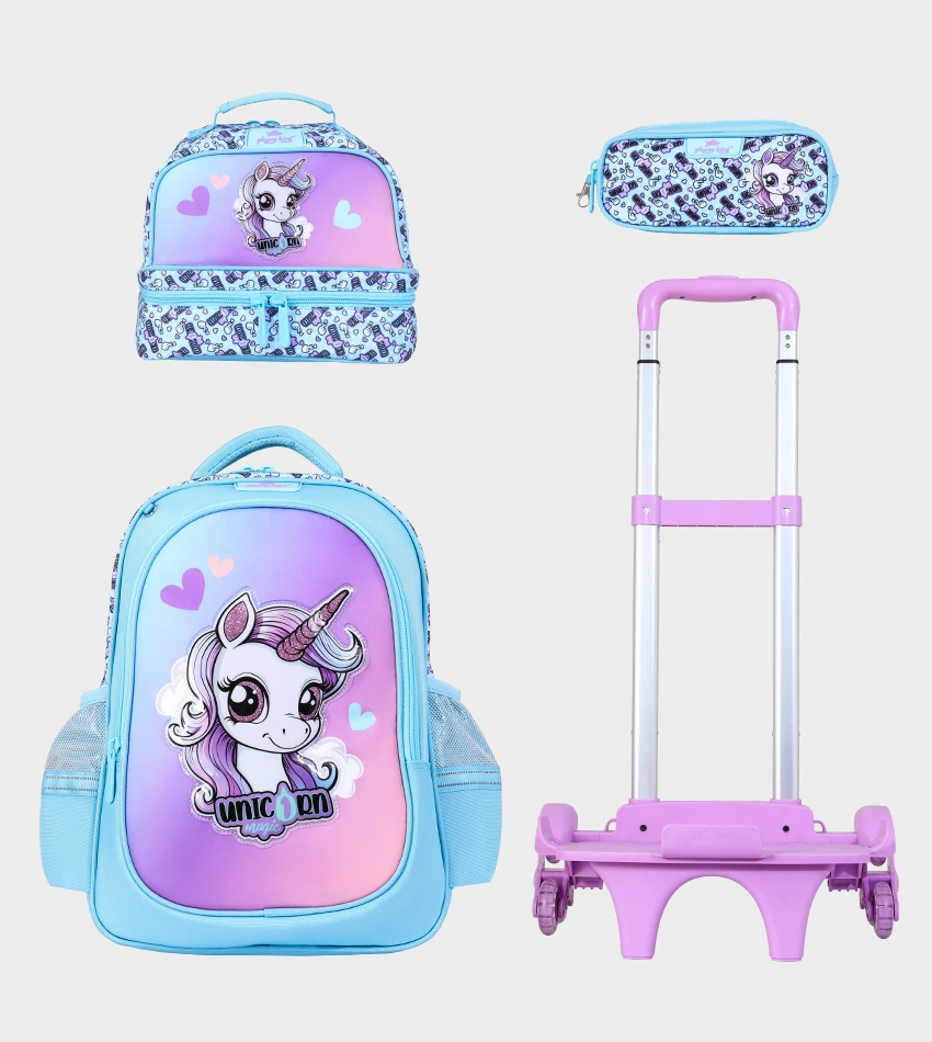 Sac à dos avec chariot 3 pcs GLOSSY BIRD