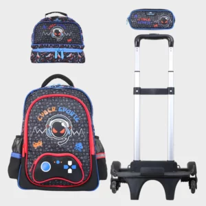 Sac à dos avec chariot 3 pcs GLOSSY BIRD