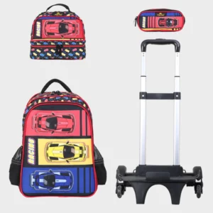 Sac à dos avec chariot 3 pcs GLOSSY BIRD