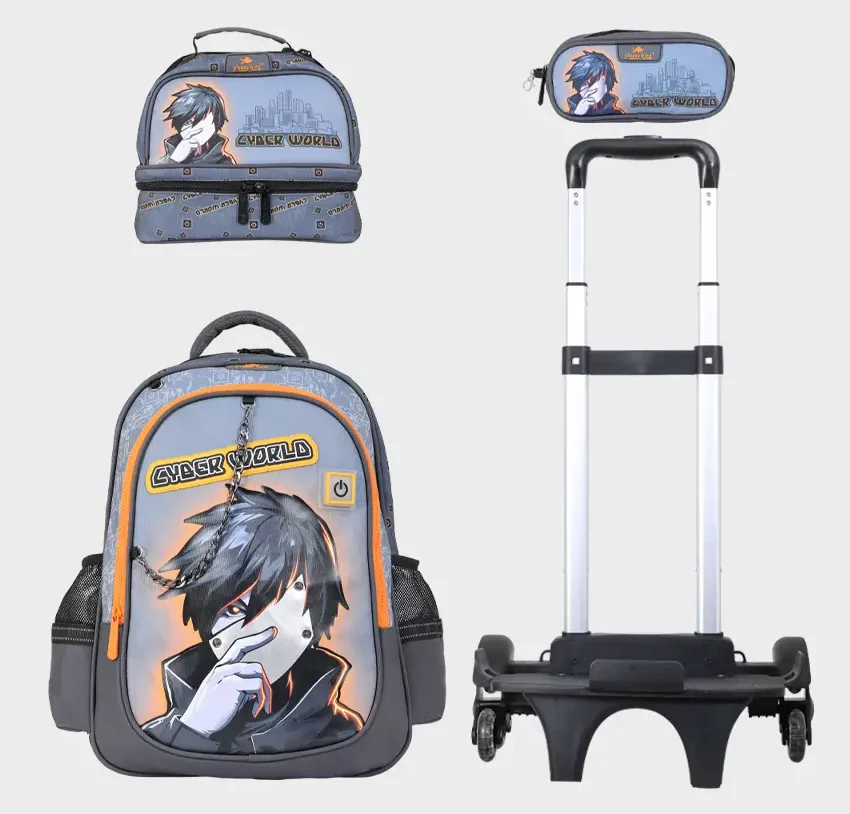 Sac à dos avec chariot 3 pcs GLOSSY BIRD