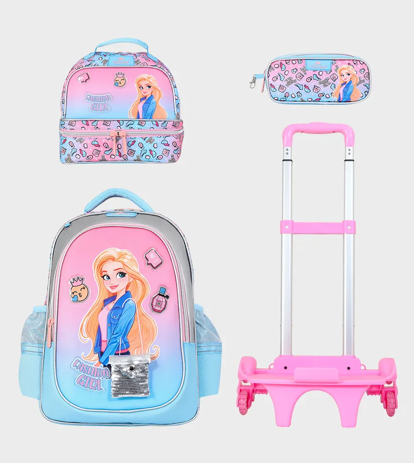 Sac à dos avec chariot 3 pcs GLOSSY BIRD