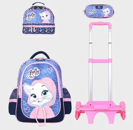 Sac à dos avec chariot 3 pcs GLOSSY BIRD