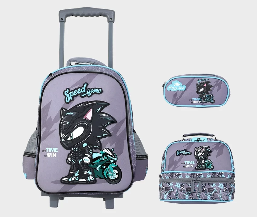 Sac à dos avec chariot 3 pcs GLOSSY BIRD