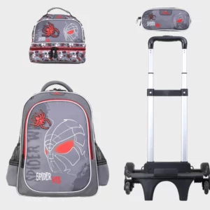 Sac à dos avec chariot 3 pcs spiderman GLOSSY BIRD