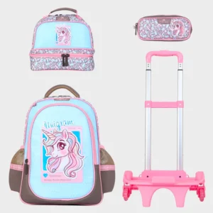 Sac à dos avec chariot 3 pcs unicorn GLOSSY BIRD