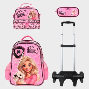 Sac à dos 3 pcs avec chariot glossy bird
