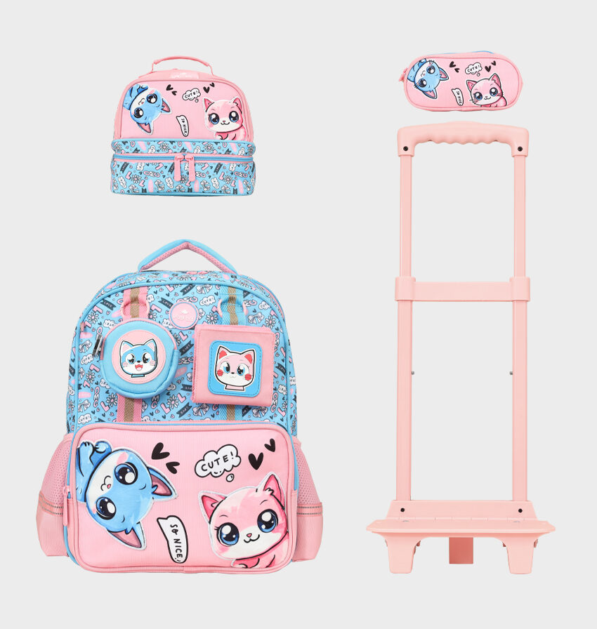 Sac à dos avec chariot 3 pcs CAT GLOSSY BIRD