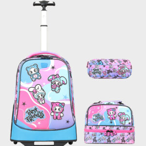 Sac à dos avec chariot 3 pcs GLOSSY BIRD