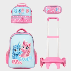 Sac à dos avec chariot 3 pcs GLOSSY BIRD