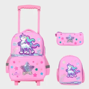 Sac à dos avec chariot 3 pcs GLOSSY BIRD