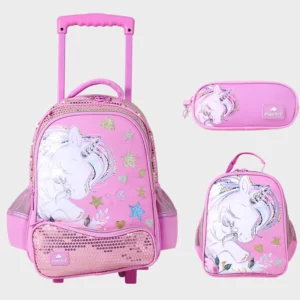 Sac à dos avec chariot 3 pcs GLOSSY BIRD