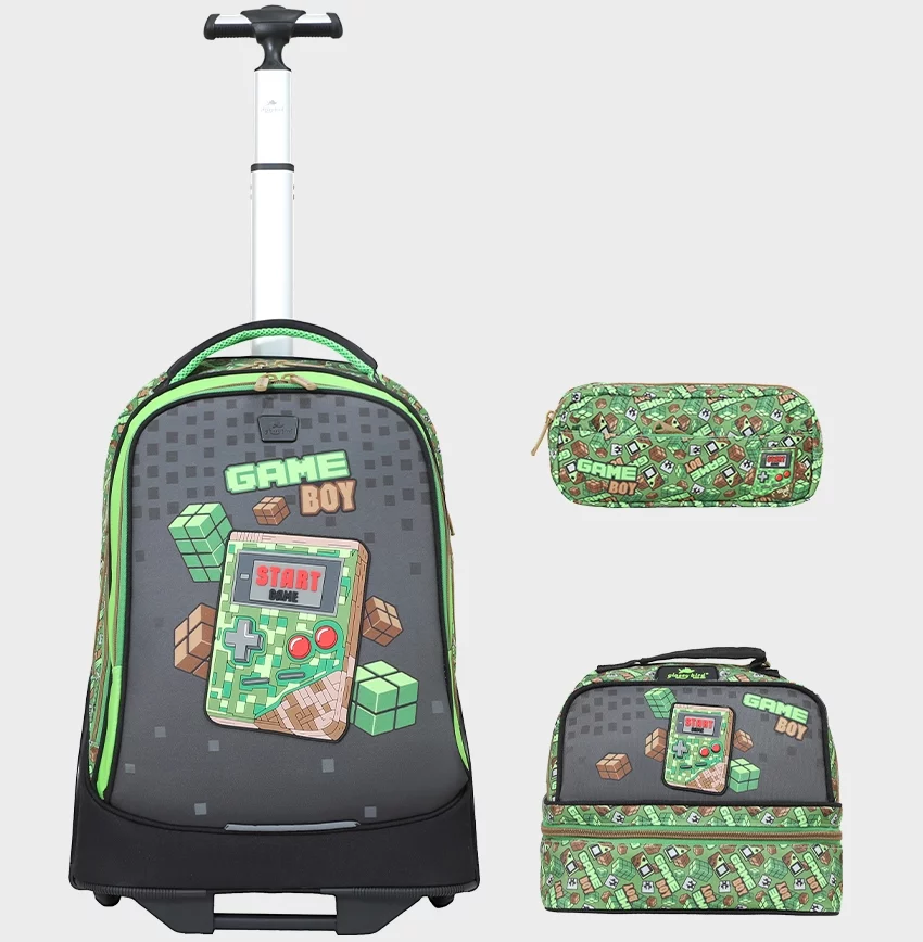 Sac à dos avec chariot 3 pcs GLOSSY BIRD game boy