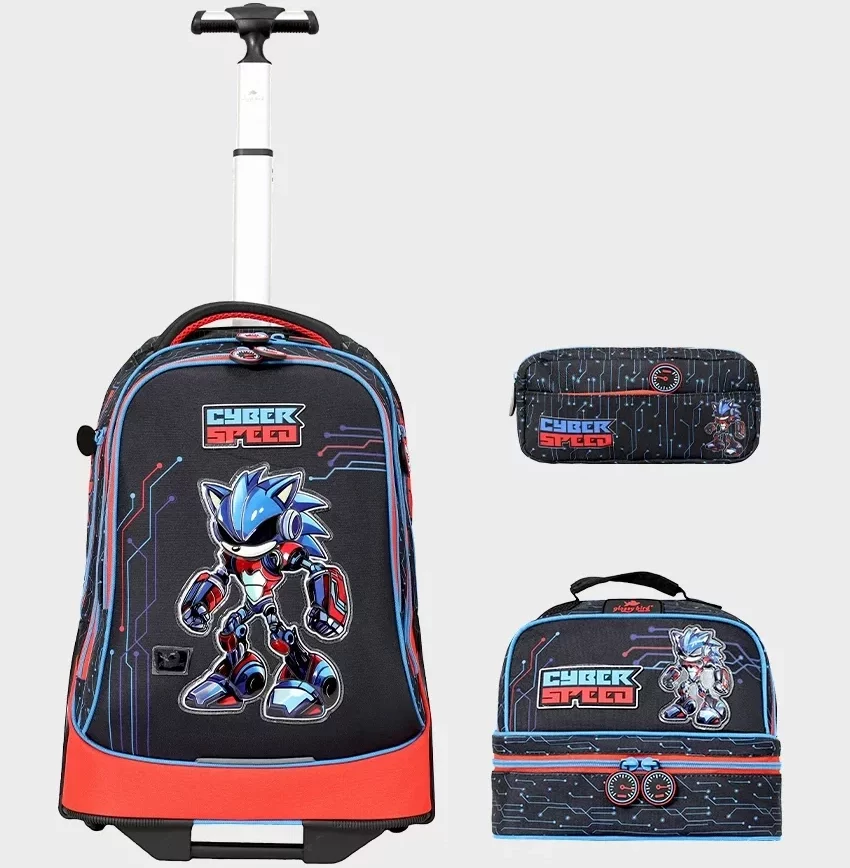 Sac à dos avec chariot 3 pcs GLOSSY BIRD sonic