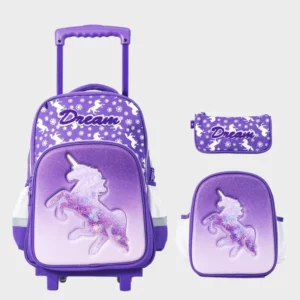 Sac à dos avec chariot 3 pcs GLOSSY BIRD