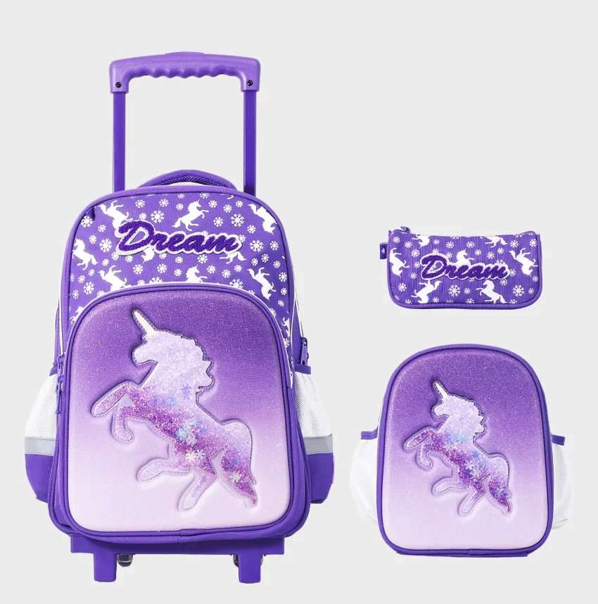 Sac à dos avec chariot 3 pcs GLOSSY BIRD