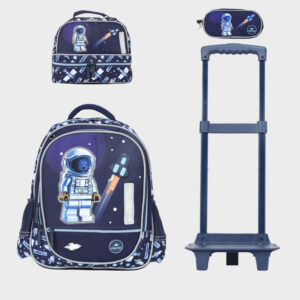 Sac à dos avec chariot 3 pcs espace GLOSSY BIRD