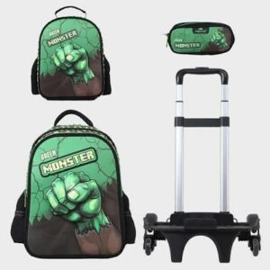 Sac à dos avec chariot 3 pcs hulk GLOSSY BIRD