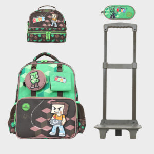 Sac à dos avec chariot 3 pcs minecraft GLOSSY BIRD