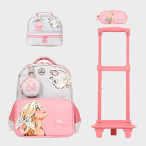 Sac à dos avec chariot 3 pcs princesse GLOSSY BIRD