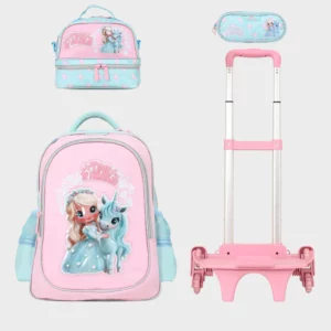 Sac à dos avec chariot glossy bird 3 pcs