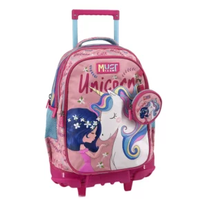 Sac à dos école avec chariot licorne Must
