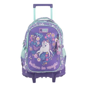 Sac à dos école avec chariot unicorn Must
