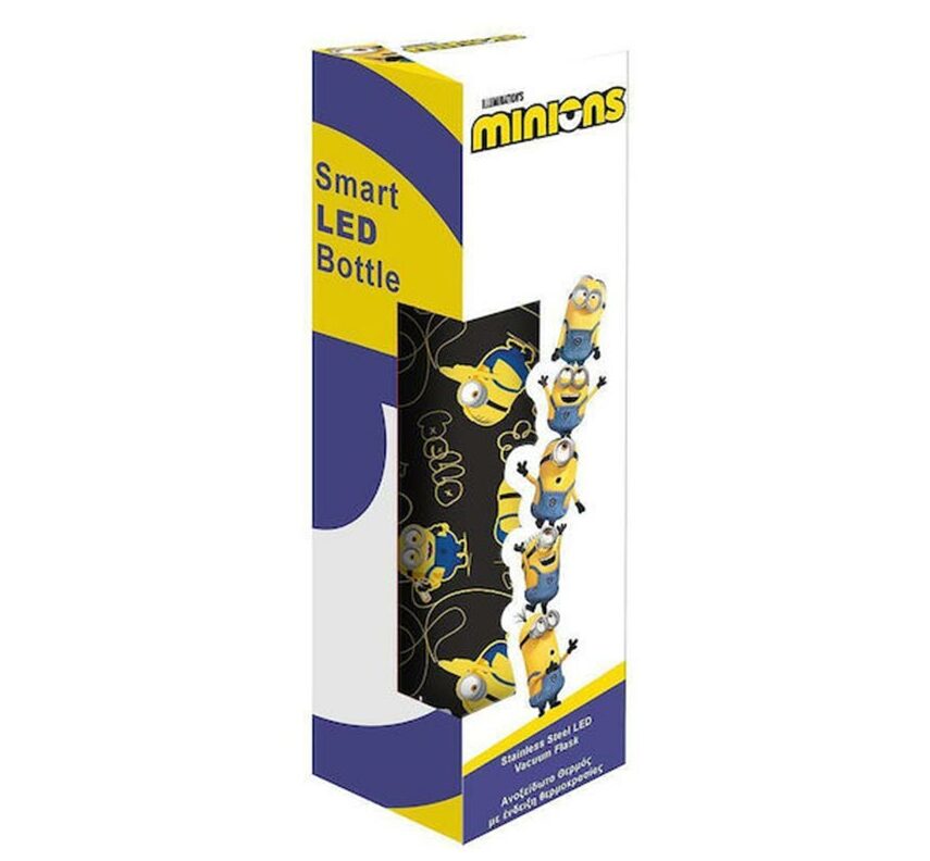 Bouteille inox avec affichage LED 500 ml Minions 504223 Must