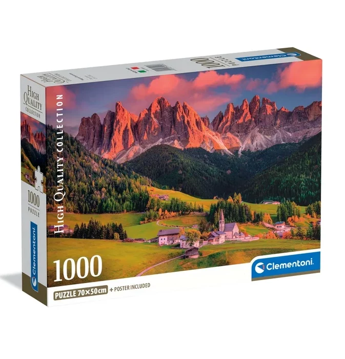 Puzzle 1000 pcs Dolomites Magiques Clementoni