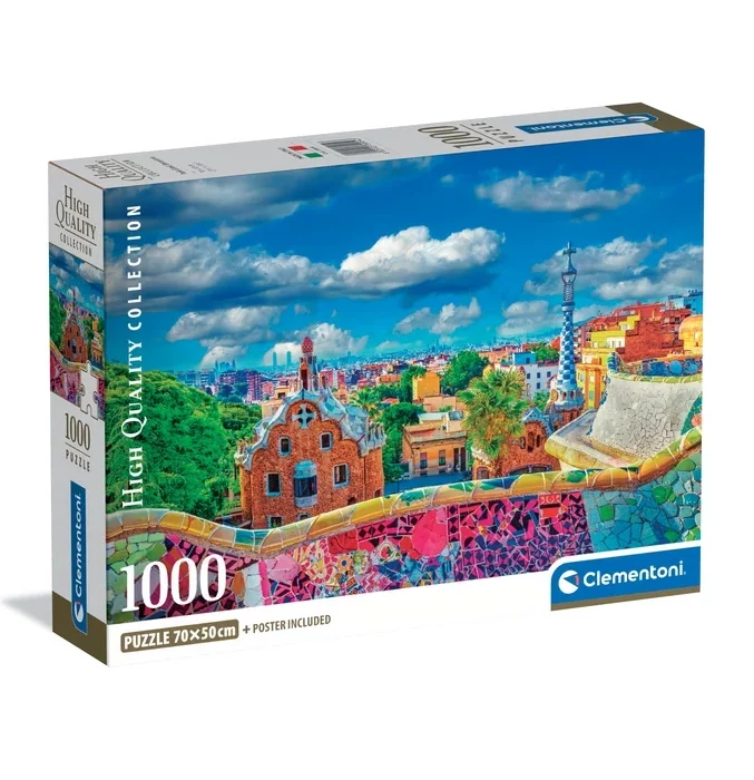 Puzzle 1000 pcs Parc Güell Barcelone Clementoni